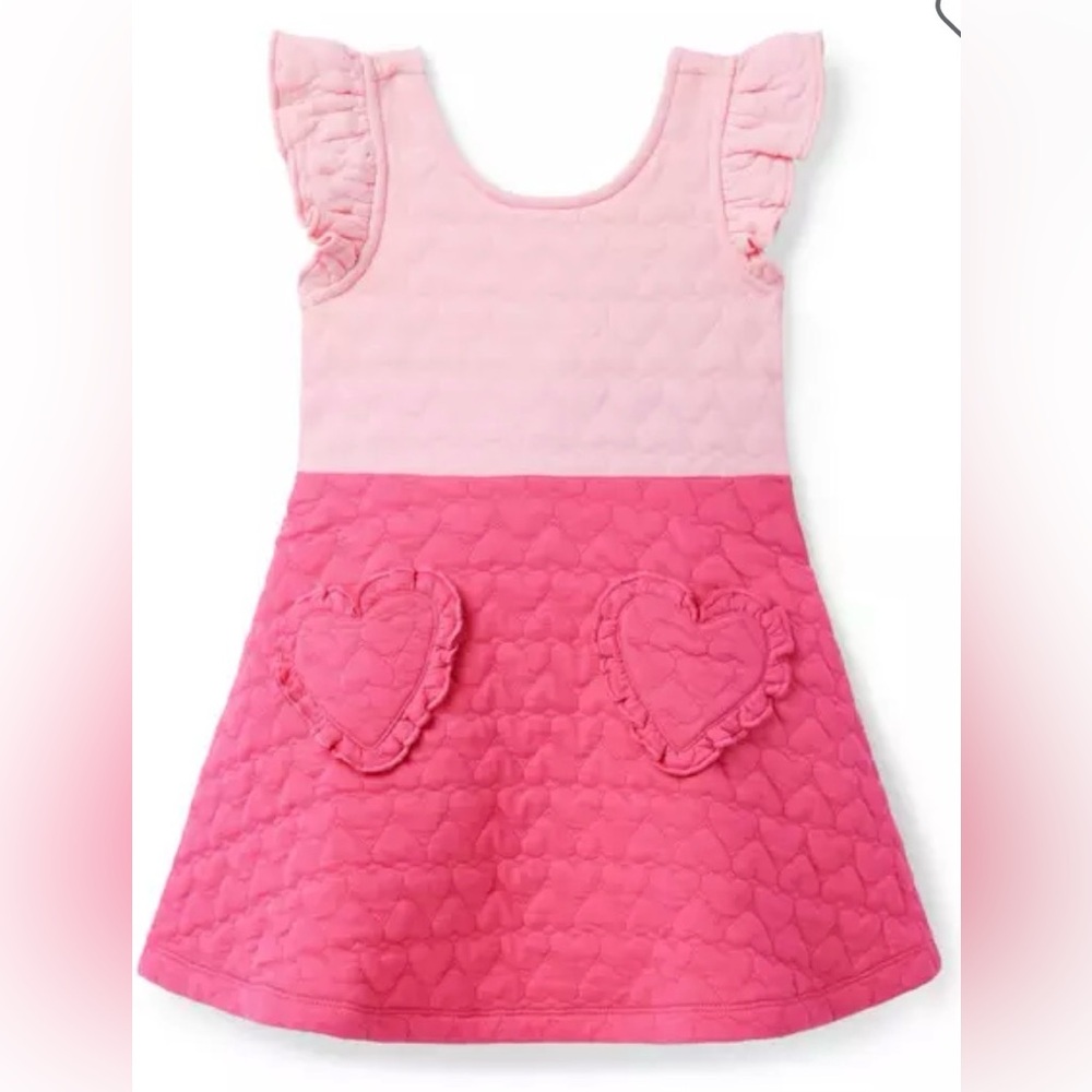 Janie and Jack Quilted Heart Pocket Dress